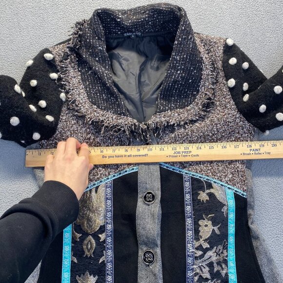 Dor Dor Couture Art-To-Wear Women's Size Small  Button Up Lined Coat - Picture 4 of 13